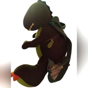 JUST BECAUSE Cutest Dinosaur 🦕 backpack ever!  Like new! Zipper pocket